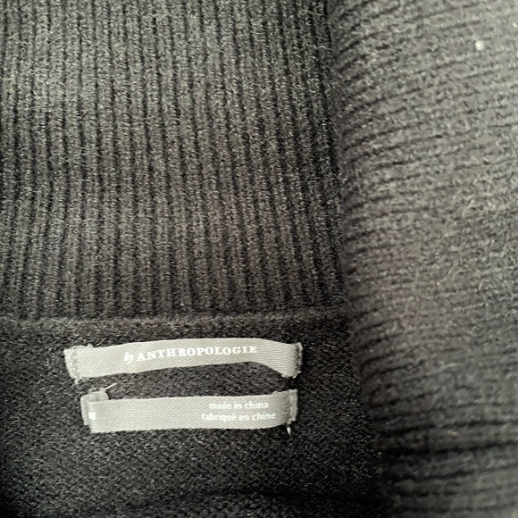 Anthropologie off the shoulder sweater - black.  Size medium. - Picture 2 of 3